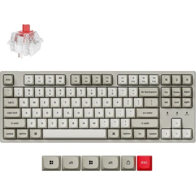 KEYCHRON C1 Pro 8K QMK Wired Custom Mechanical Super Red Switch C1PX-M1