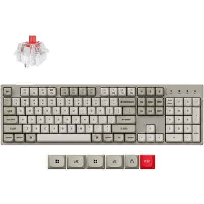 KEYCHRON C2 Pro 8K QMK Wired Custom Mechanical Super Red Switch C2PX-M1