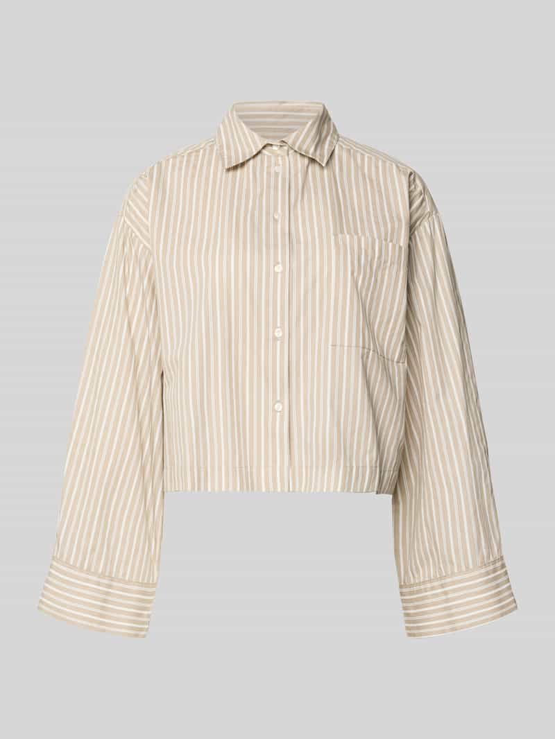 Bluzka koszulowa o kroju oversized z czystej bawełny ekologicznej model ‘Astha’