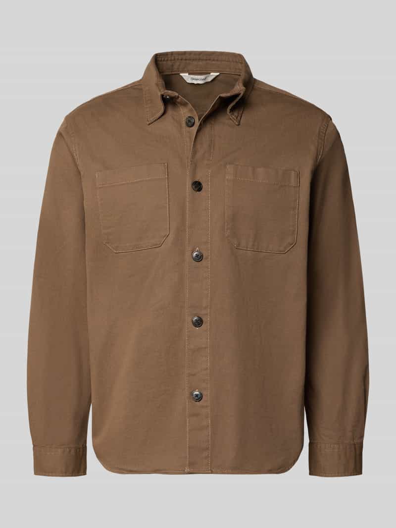 Kurtka koszulowa o kroju regular fit z mieszanki bawełny ekologicznej model ‘TRAVIS’