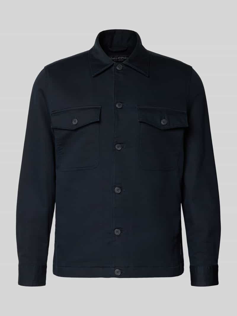 Kurtka koszulowa o kroju regular fit z mieszanki bawełny