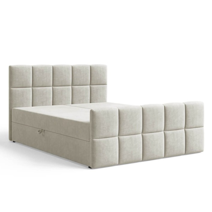 Łóżko kontynentalne z pojemnikiem GRID 200x200 Kolor do wyboru