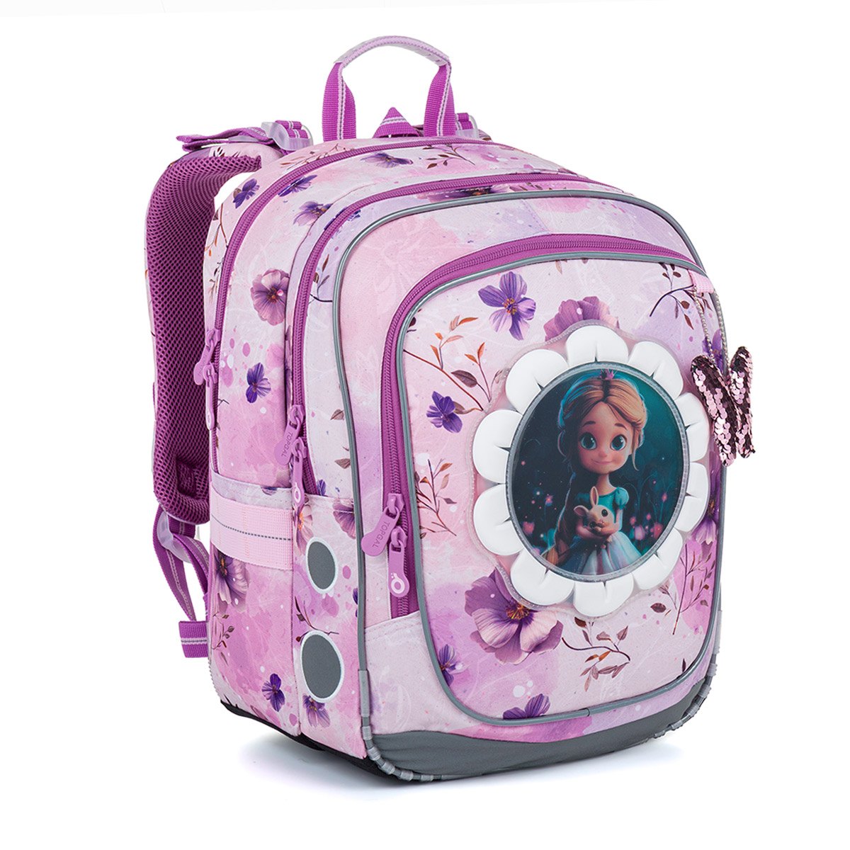 Lekki plecak z wzorem księżniczek i kwiatów Topgal Endy 26003 1-3 klasa