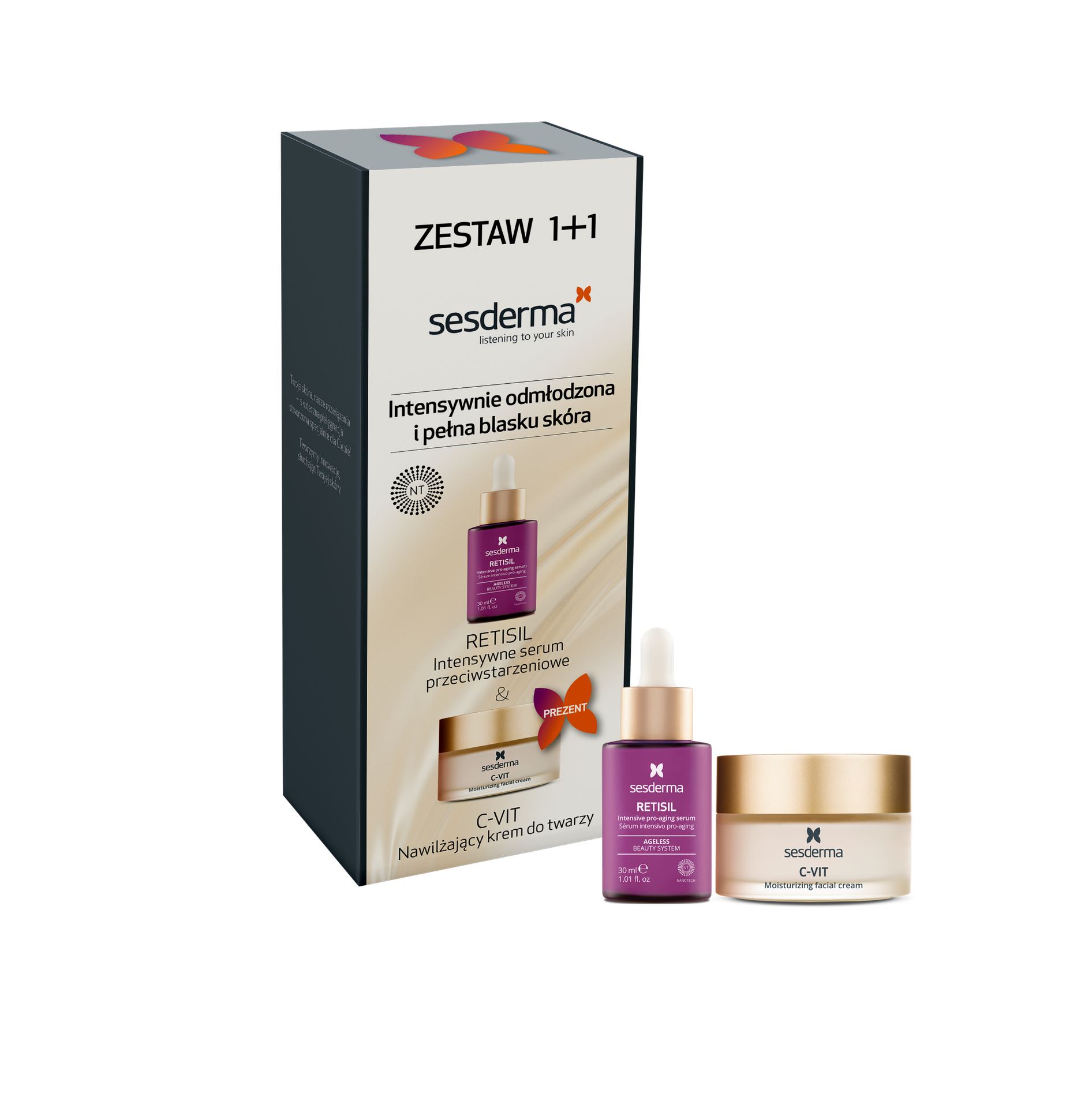 Sesderma Zestaw Retisil Serum + C-Vit Krem