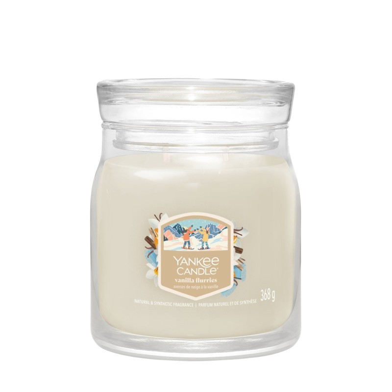 Yankee Candle Świeca w Średnim Słoiku Vanilla Flurries