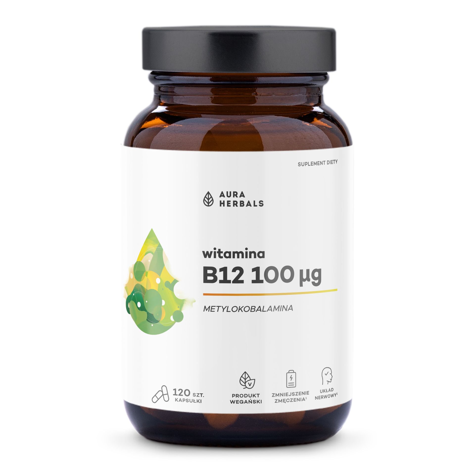 Aura Herbals Witamina B12 100mg Suplement Diety 120 Kapsułek