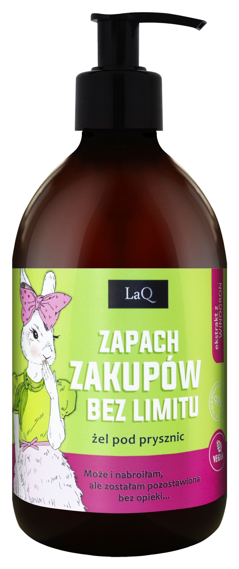 LaQ Żel pod Prysznic Kiwi i Winogrona Zapach Zakupów bez Limitu 500ml