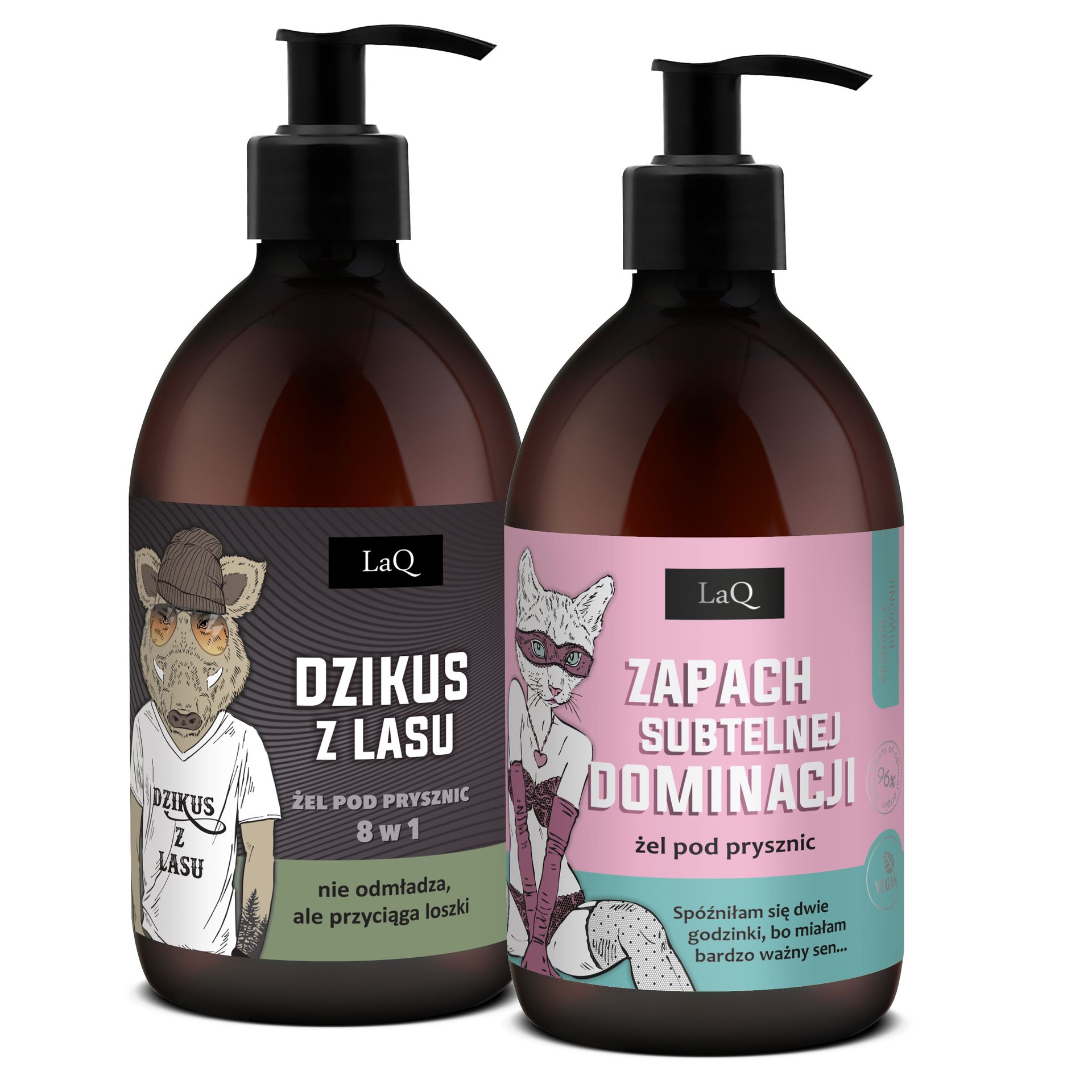LaQ Zestaw Żeli pod Prysznic Dzikus z Lasu + Zapach Subtelnej Dominacji