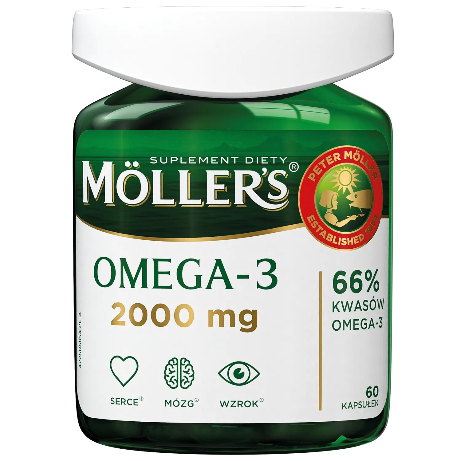 Moller's Omega-3 200mg Suplement Diety 60 Kapsułek