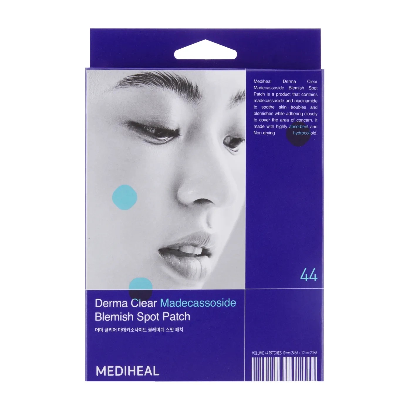 Mediheal Punktowe Plasterki na Wypryski Derma Clear Madecassoside 44 Sztuki