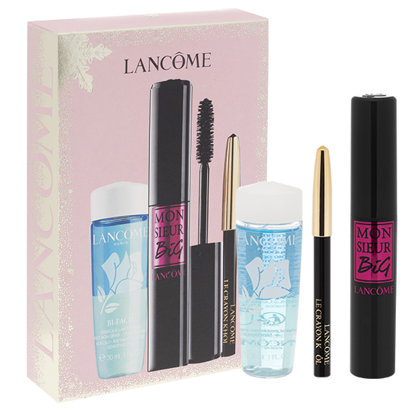 LANCOME Zestaw Kosmetyków Tusz Monsieur Big + Bifacil Płyn Micelarny + Mini Kredka do Oczu