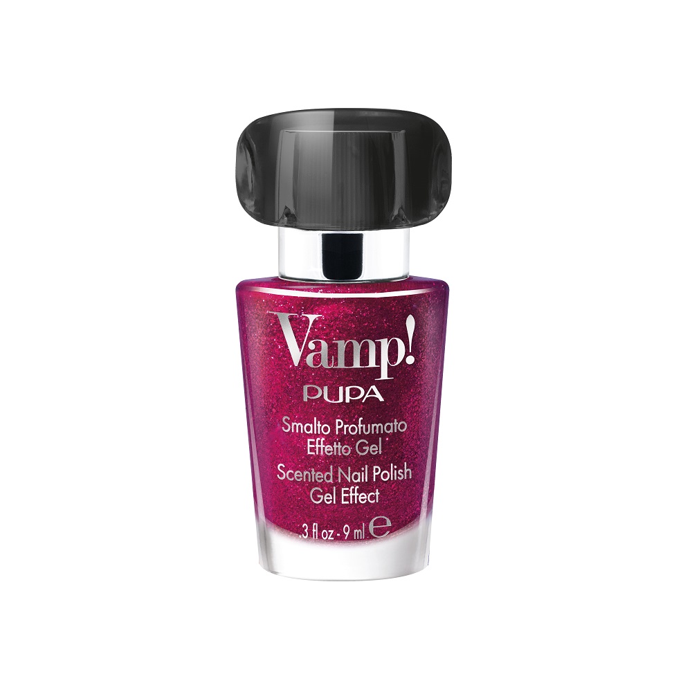 PUPA Milano Vamp! Pachnący Lakier do Paznokci z Efektem Objętości 3D 321 Blinding Deep Red