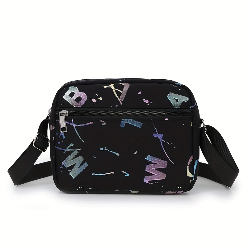 TEMU Damska torba crossbody wykonana z tkaniny Oxford, dostępna w wielu kolorach z wieloma przegródkami na zamek błyskawiczny