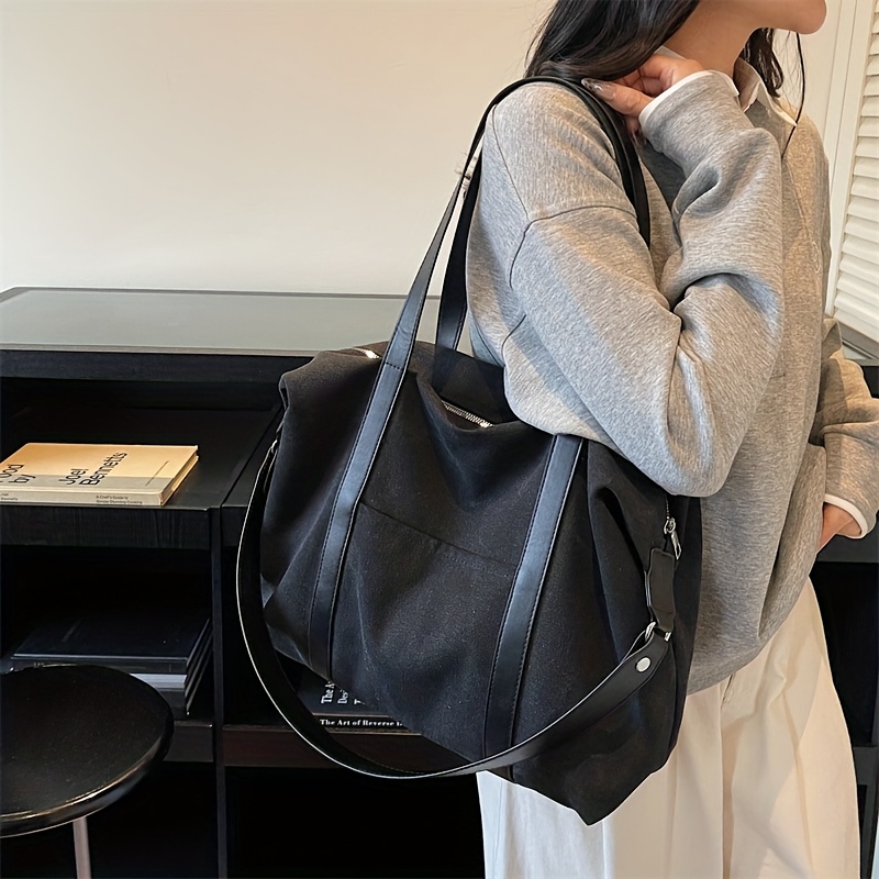 TEMU wysokiej jakości, minimalistyczna damska torba na ramię w stylu japońskim o dużej pojemności, modna i wszechstronna torba typu tote, którą można