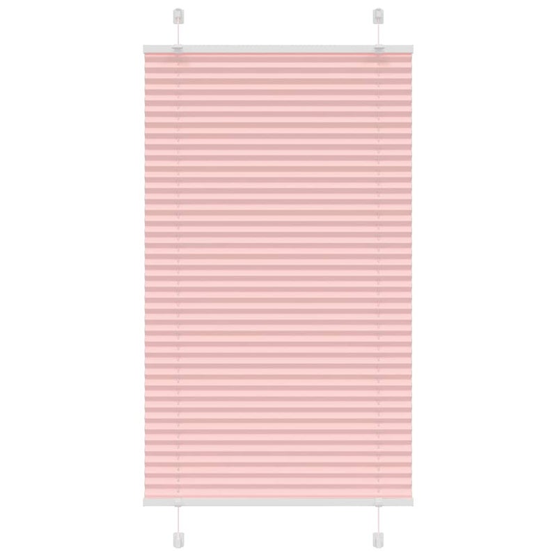 Roleta plisowana różowa 80x100 cm Szerokość tkaniny 79,4 cm vidaXL