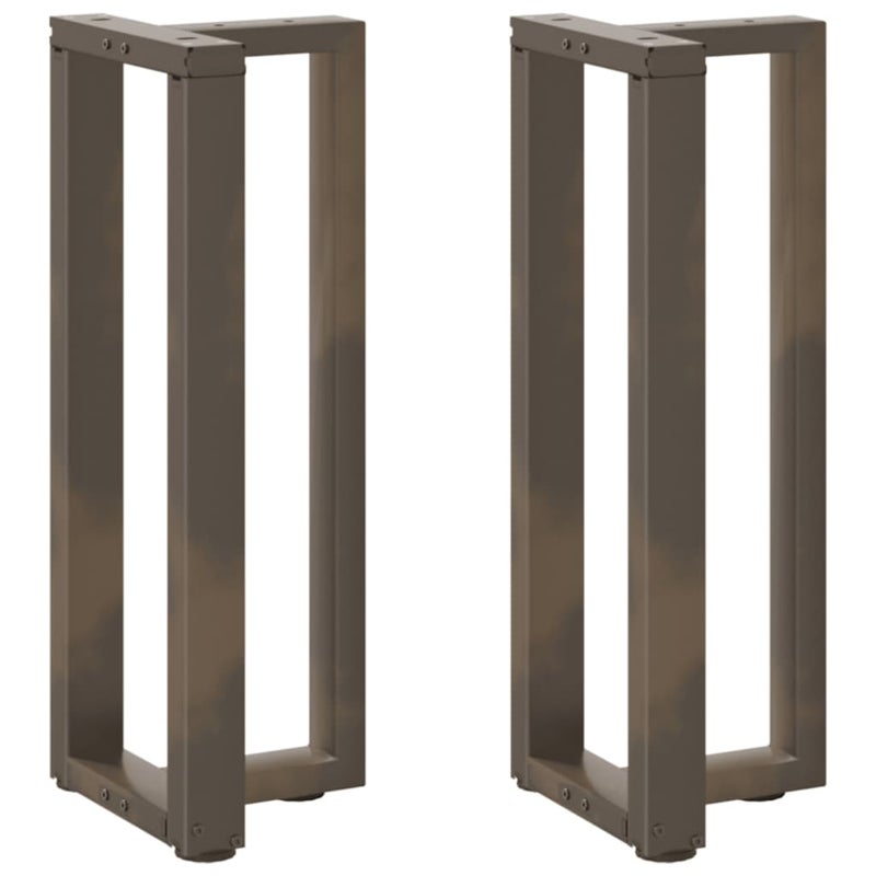 Nogi do stołu konsolowego w kształcie litery T 2 szt. Czarne 38x25x(72-73) cm Stal vidaXL
