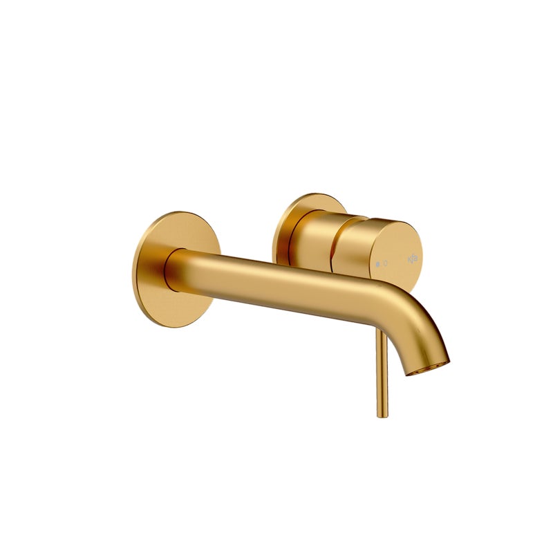 Bateria umywalkowa podtynkowa ścienna Flint złoty Armatura Kraków