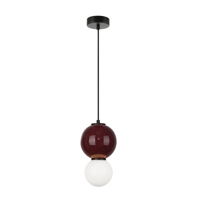 Lampa wisząca PIEVE LED 5W Ciepła biel 468lm bordowa wym:153x15x15cm Italux