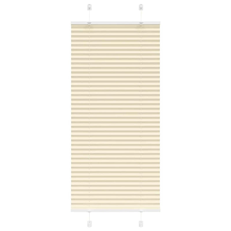 Roleta plisowana kremowa 65x100 cm Szerokość tkaniny 64,4cm vidaXL