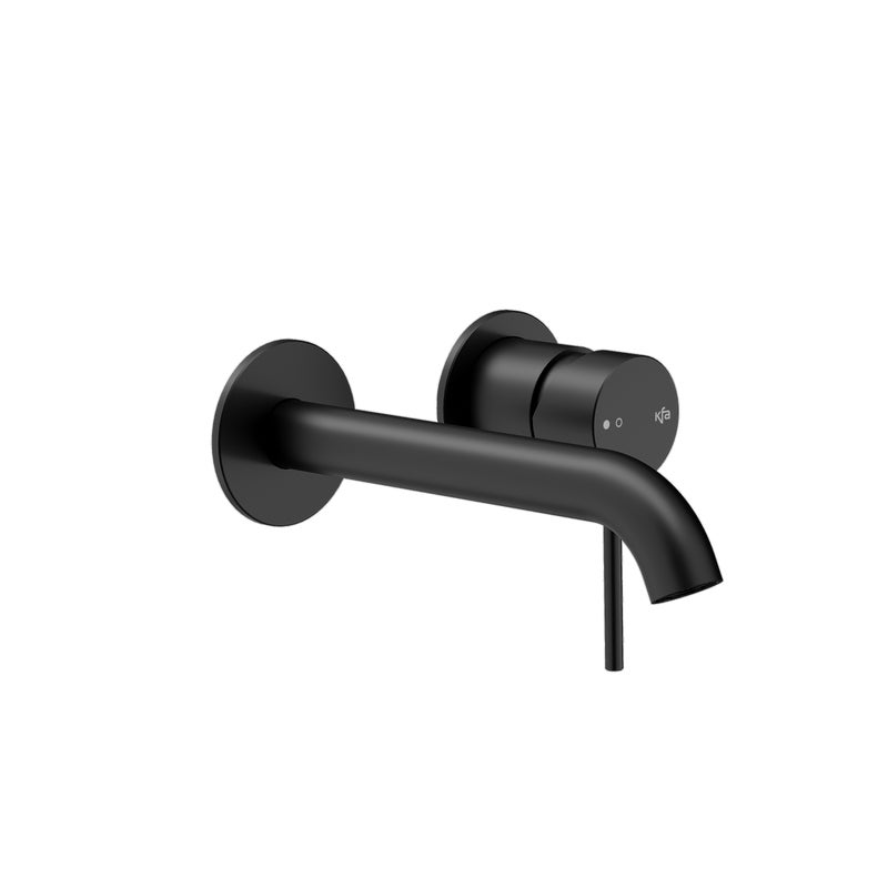 Bateria umywalkowa podtynkowa ścienna Flint czarny mat Armatura Kraków