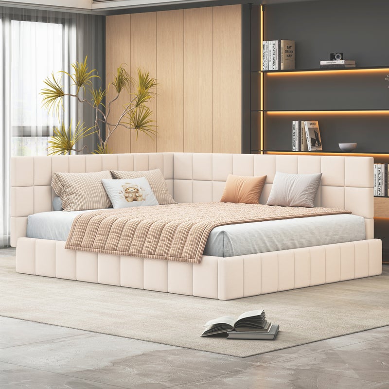 Sofa-lit-160x200-z-poduszką-Miękki-welur-Design-Mid-Century-Konwertowalny-sofa-łóżko-250-kg-ładowności