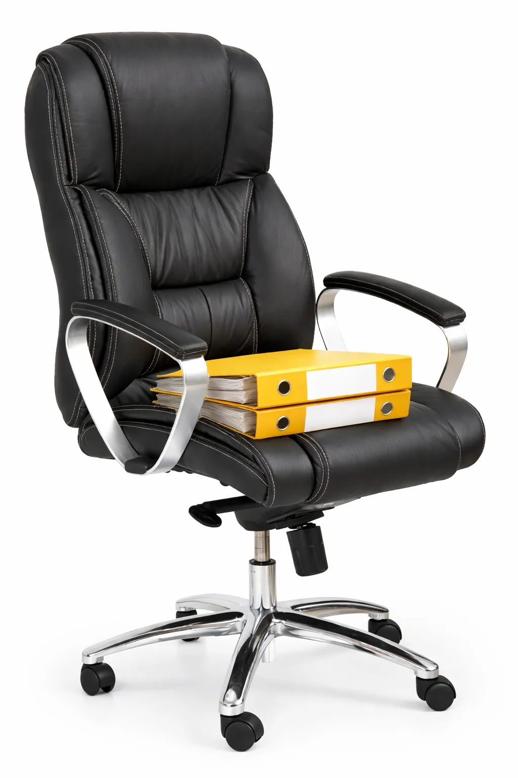 EDINOS Czarny skórzany fotel prezesa G5-T25