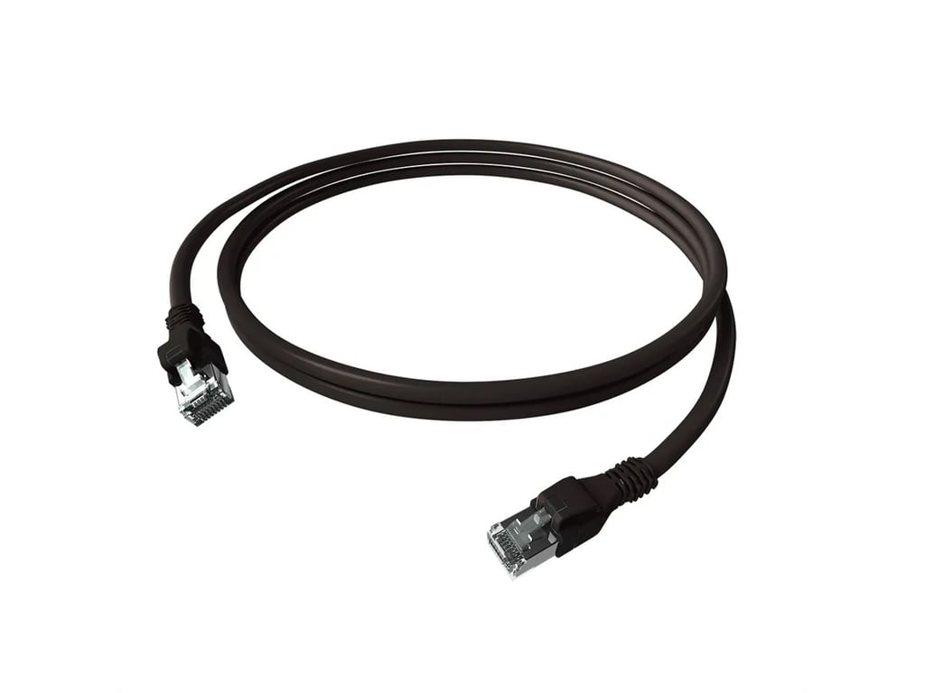 EasyLan CPP1OSASAS0100 kabel sieciowy Czarny 10 m Cat6a S/FTP (S-STP)