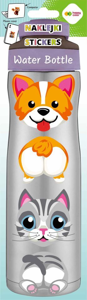 Naklejki Water Bottle - FaceTail, 83x286 mm
