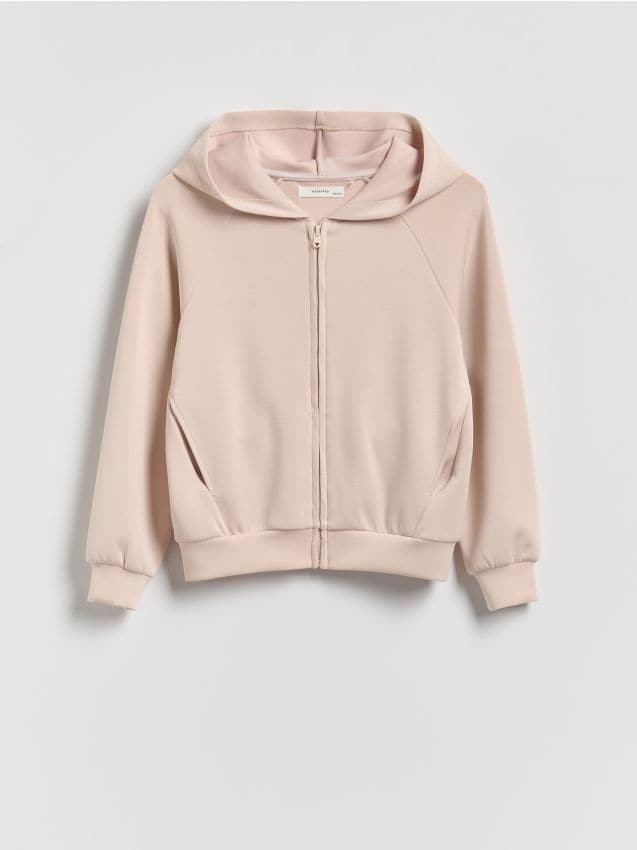 Reserved - Rozpinana bluza z modalem - brązowy