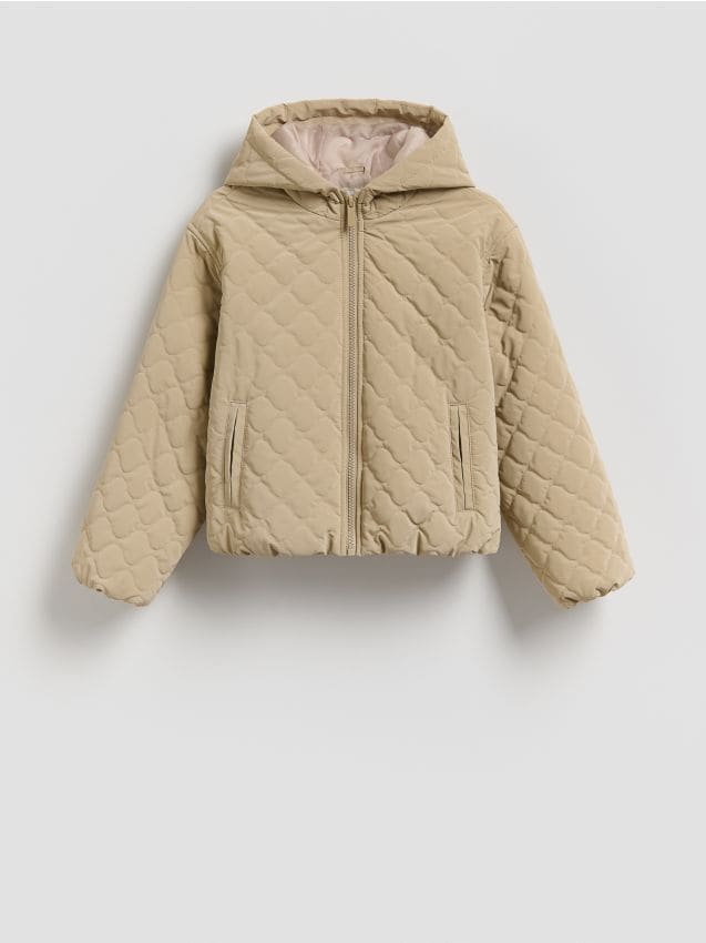 Reserved - Pikowana kurtka - beżowy