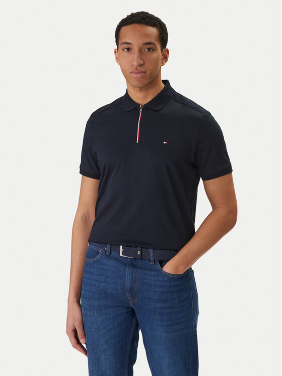 Tommy Hilfiger Polo MW0MW41613 Granatowy Regular Fit