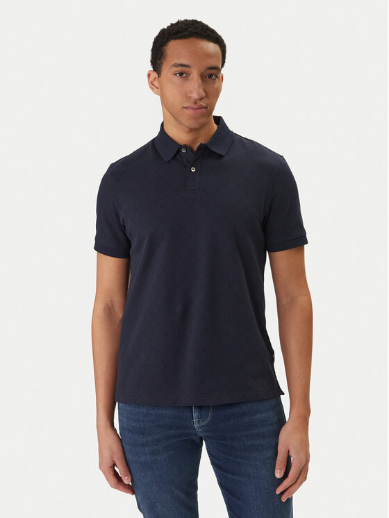 Guess Polo M6RP05 KD181 Granatowy Regular Fit