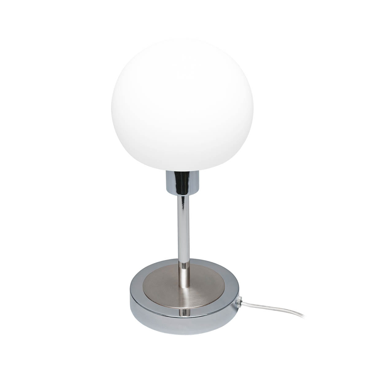 CAVE lampa stołowa chromowana klosz biała kula LED 4,8W 3000K TB-92039-CH