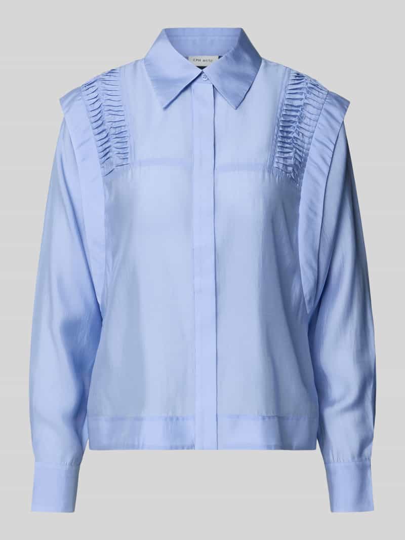 Bluzka o kroju regular fit z krytą listwą guzikową model ‘MOLLY’