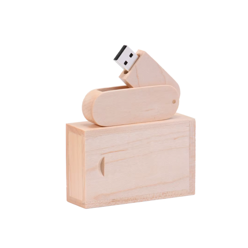 Drewniany pendrive Twister w pudełku klon