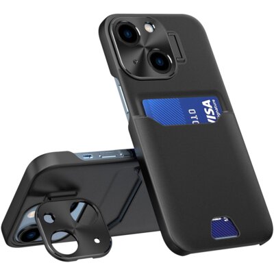 Etui HURTEL Leather Stand do Apple iPhone 14 Plus Czarny