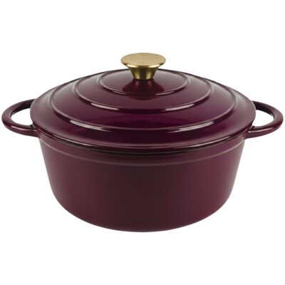 Garnek żeliwny HAGE DQ26 5L Bakłażanowy