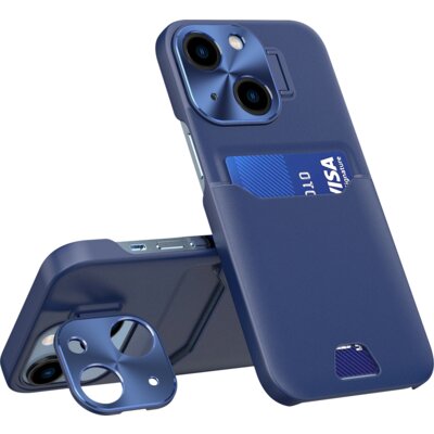 Etui HURTEL Leather Stand do Apple iPhone 14 Plus Niebieski