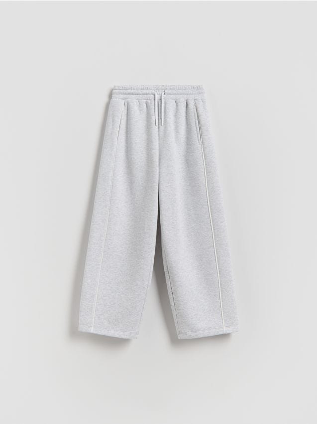 Reserved - Spodnie dresowe z ociepleniem - jasnoszary