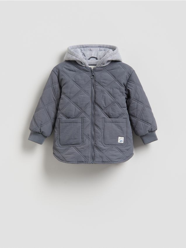 Reserved - Kurtka z kapturem - ciemnoszary