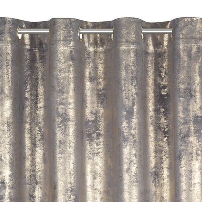 Zasłona EUROFIRANY Renia 140 x 250 cm Stalowo-złoty
