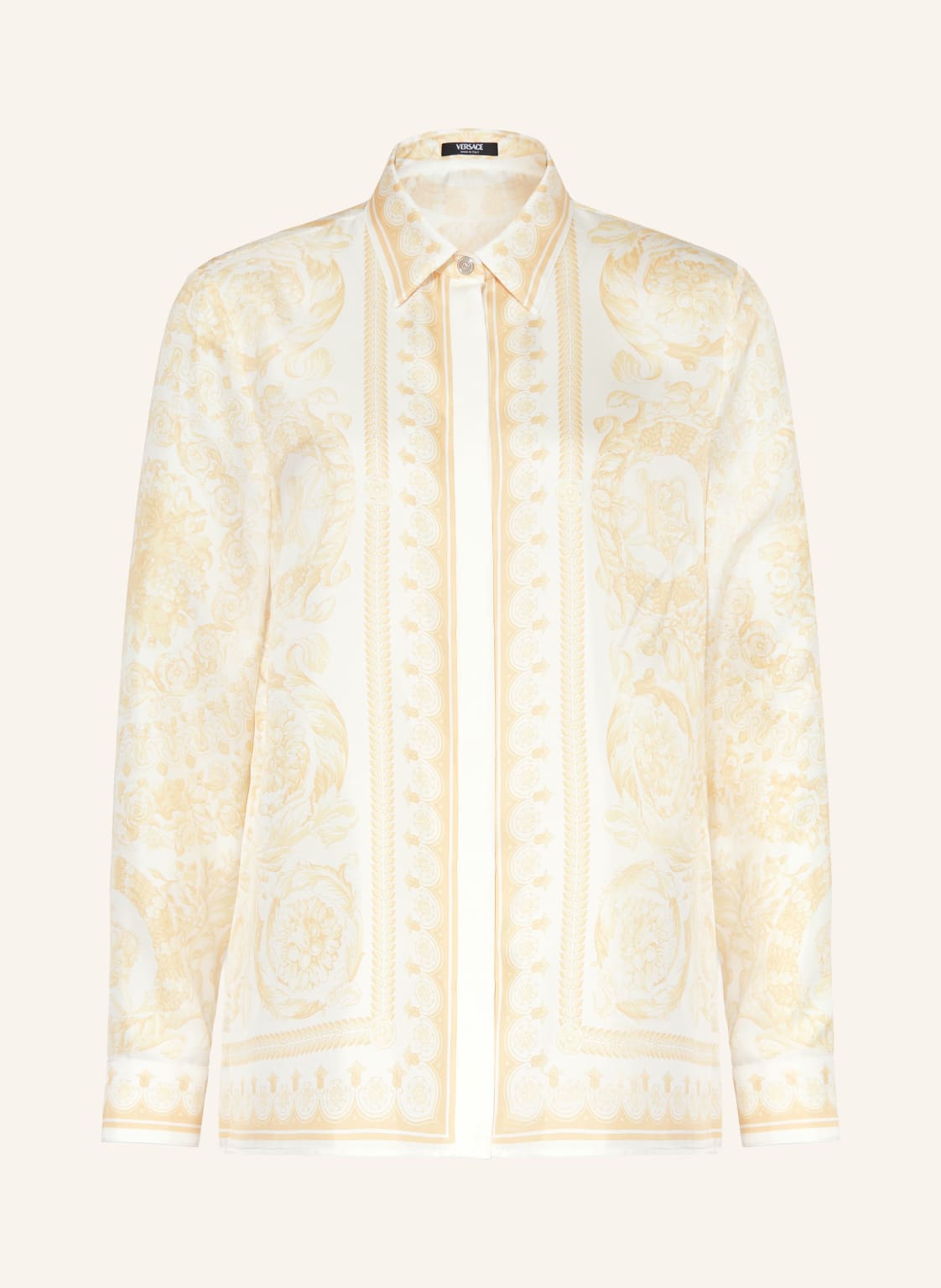 Versace Bluzka Koszulowa Barocco Z Jedwabiu gold