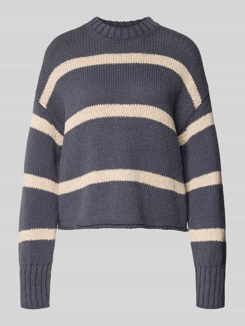 Sweter z dzianiny kroju regular fit z mieszanki bawełny