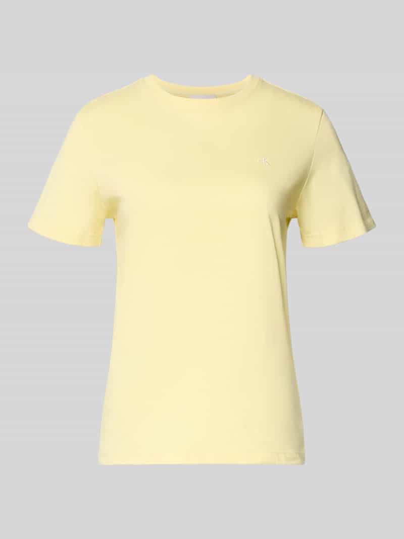 T-shirt z okrągłym dekoltem i wyhaftowanym logo