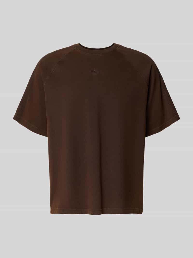 T-shirt z okrągłym dekoltem i wyhaftowanym logo