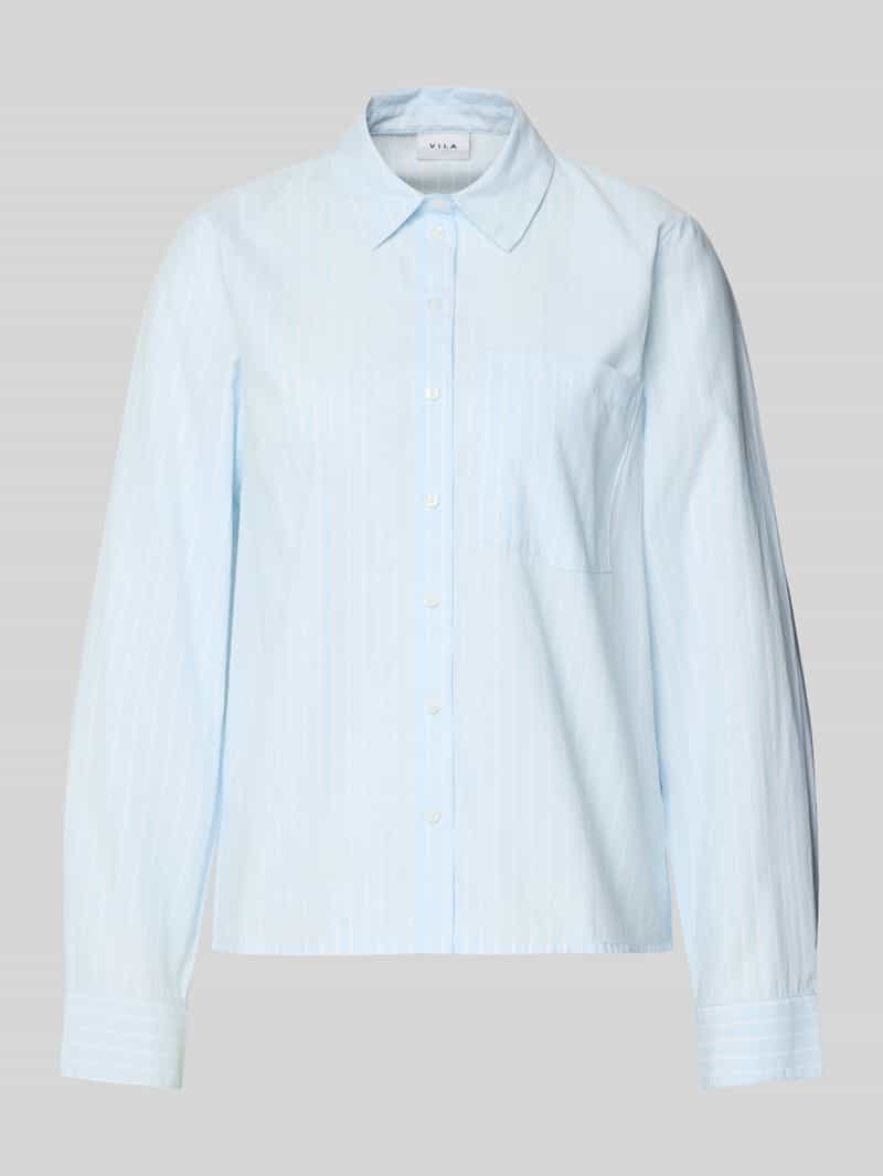 Bluzka koszulowa o kroju regular fit z kieszenią na piersi model ‘Darma’