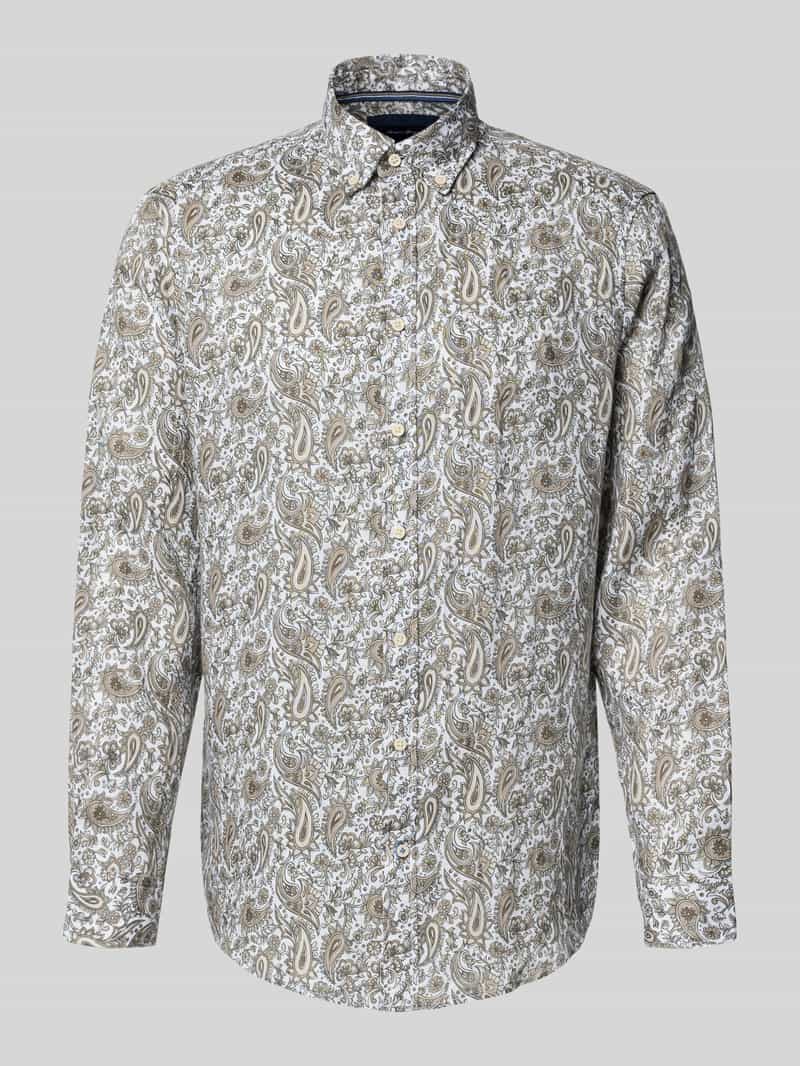 Koszula lniana o kroju regular fit z czystego lnu