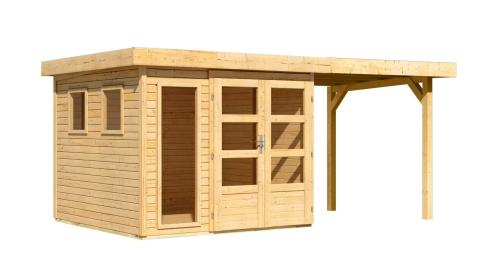 dom drewniany KARIBU LAHAR 3,5 + nadstawka 240 cm (12132) natur LG4421