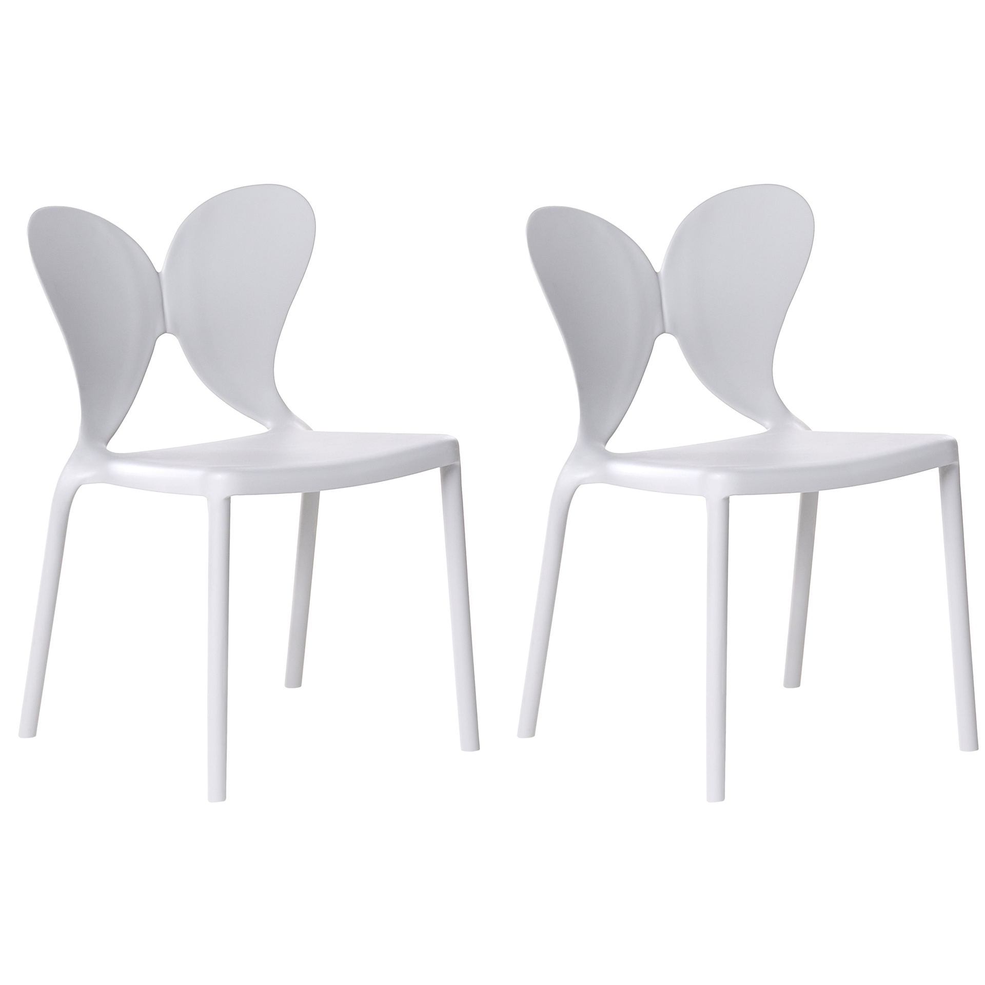 BELIANI Zestaw 2 krzeseł ogrodowych LARISSA Jasnoszary