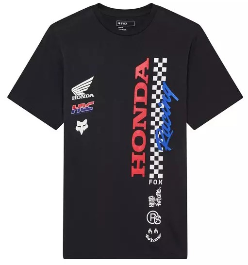 t-shirt FOX HONDA TEE BLACK